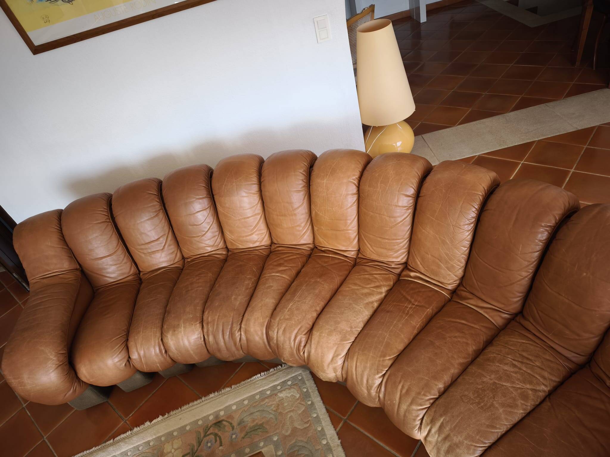 De Sede 14-piece leather sofa