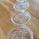 5 transparent glass coasters