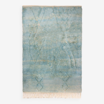 Tapis berbere mrirt bleu turquoise 270 x 171 cm