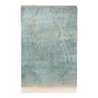 Tapis berbere mrirt bleu turquoise 270 x 171 cm