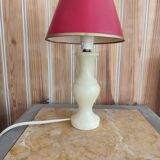 Beige marbled stone lamp - alabaster lamp