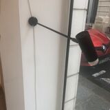 Vintage black metal wall lamp 1950s