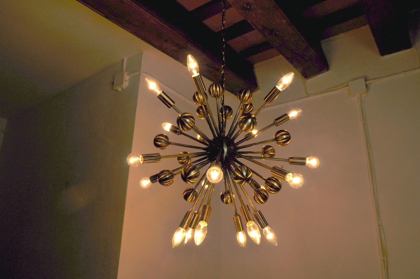 Sputnik chandelier, space-age, 1980-90