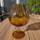 Giant glass 31 cm Empoli blown amber vintage