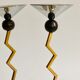 Pair of brass candle holders