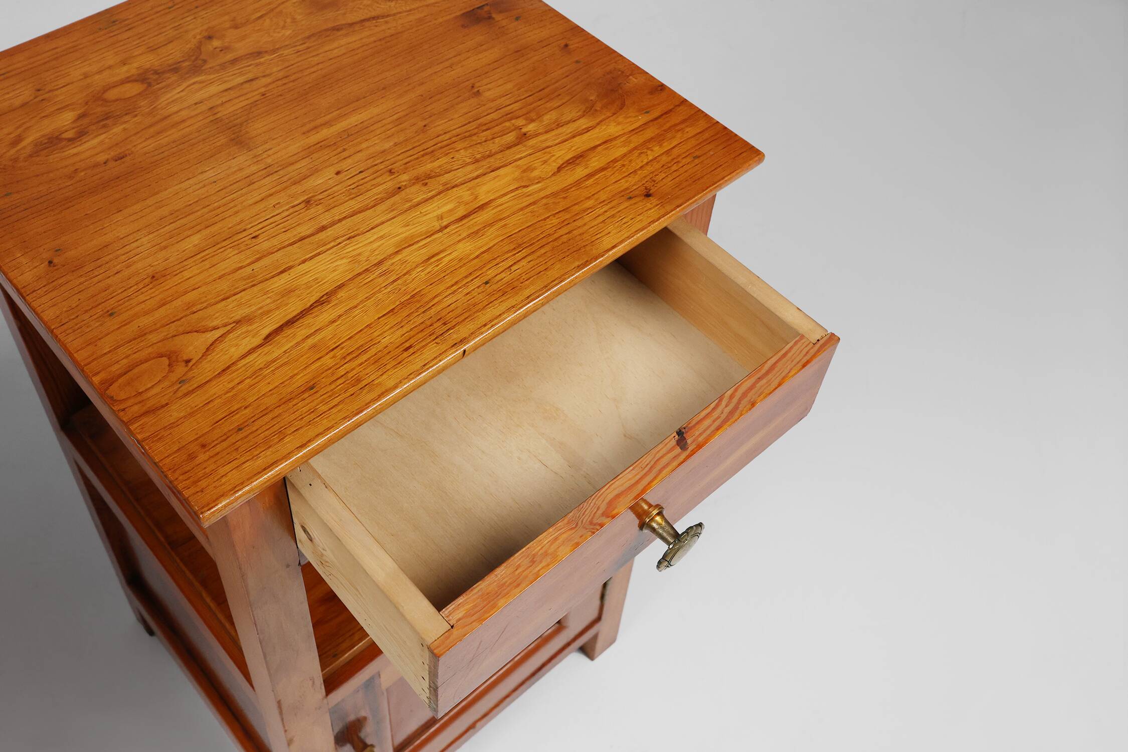 Pair of Art Deco Nightstands in wood, France 1940s