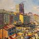 Painting Paris Flea Market, June 1962 - oil on panel