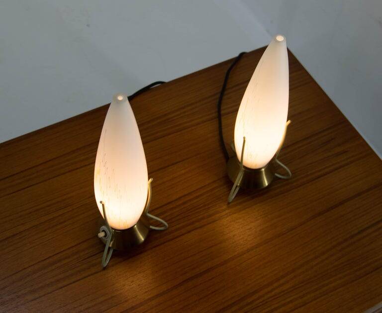 Set of Two Mid-Century Table Lamps Rockets, 1960s