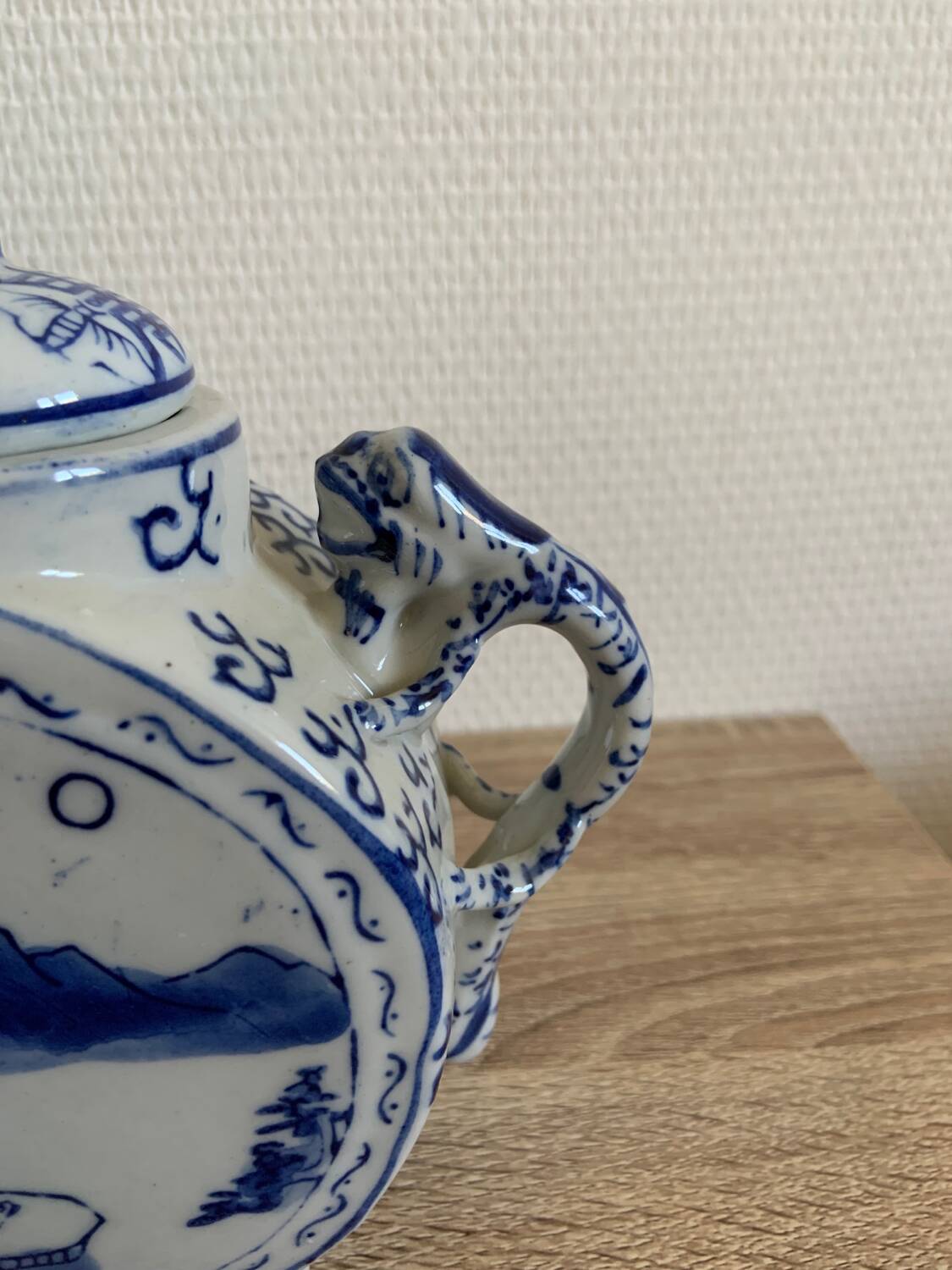 Chinese porcelain moon teapot
