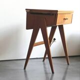Bureau meuble d'appoint pied compas 50/60s