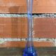 Vintage Early 20th Century Vertical Blue Glass Soliflore Vase #D755
