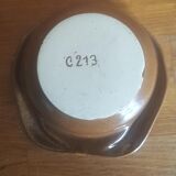 Vintage cup ceramic slurry brown crab claws