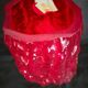 Mouth-blown rock crystal vase, red, Glassworks Ingrid, Germany