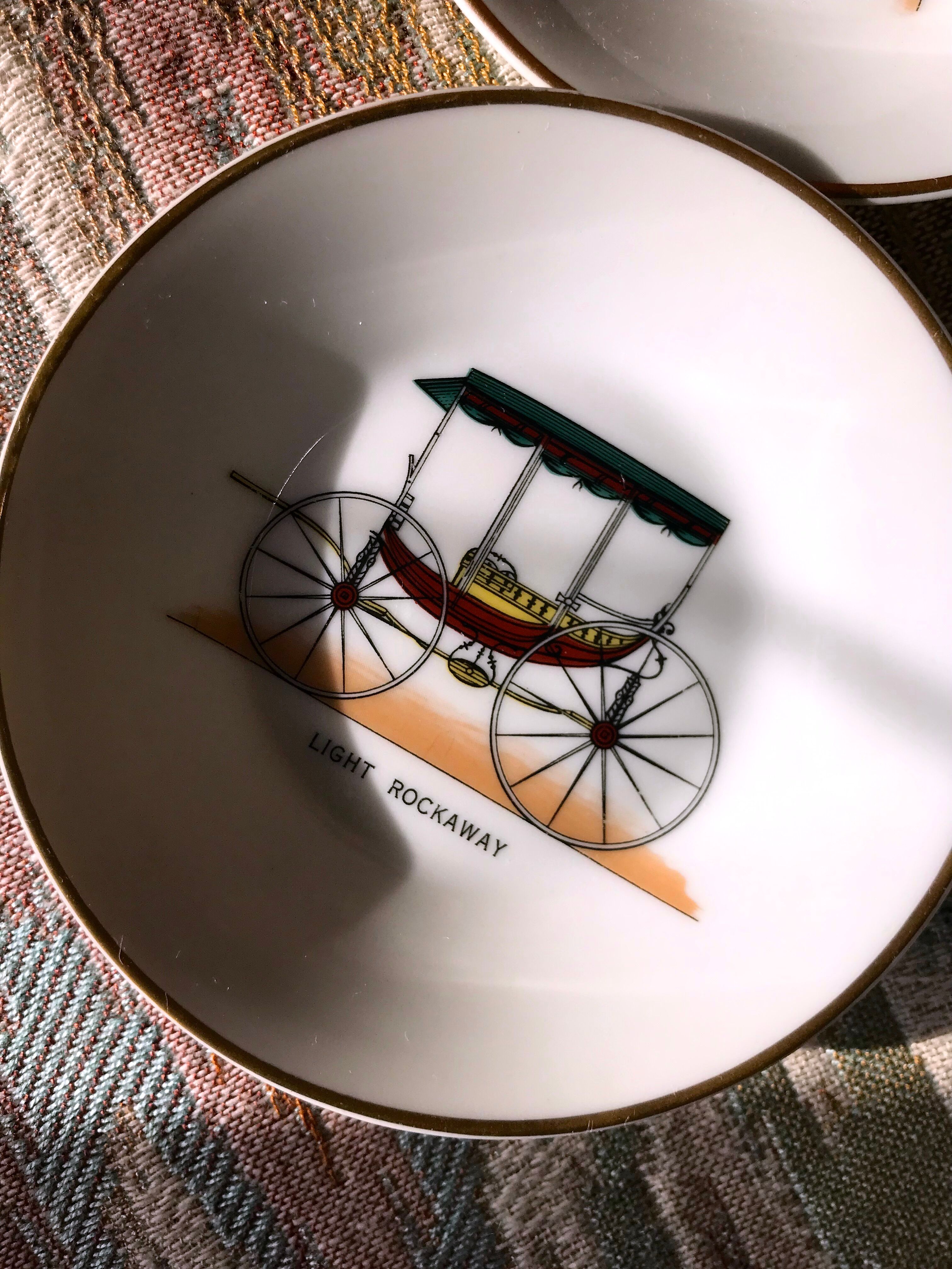 Vintage mocha service collection 6 cups cars real limoges porcelain of paris