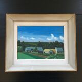 Countryside landscape table