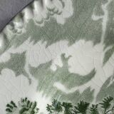 Lot de 11 assiettes « English Style » en faïence Vert et Blanc, fabriqué pa