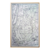 Bois de Boulogne, old map, printed in 1914.