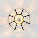 Pair Of Mid Century Glass Ceiling Lights Or Wall Lamps From Limburg, 1960s