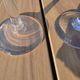Set of 4 bubble glass champagne flutes / goblets Biot Signed 22 cm