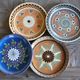 Set of 4 old and artisanal Savoyard plates