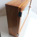 Armoire murale miroir pin massif 80s