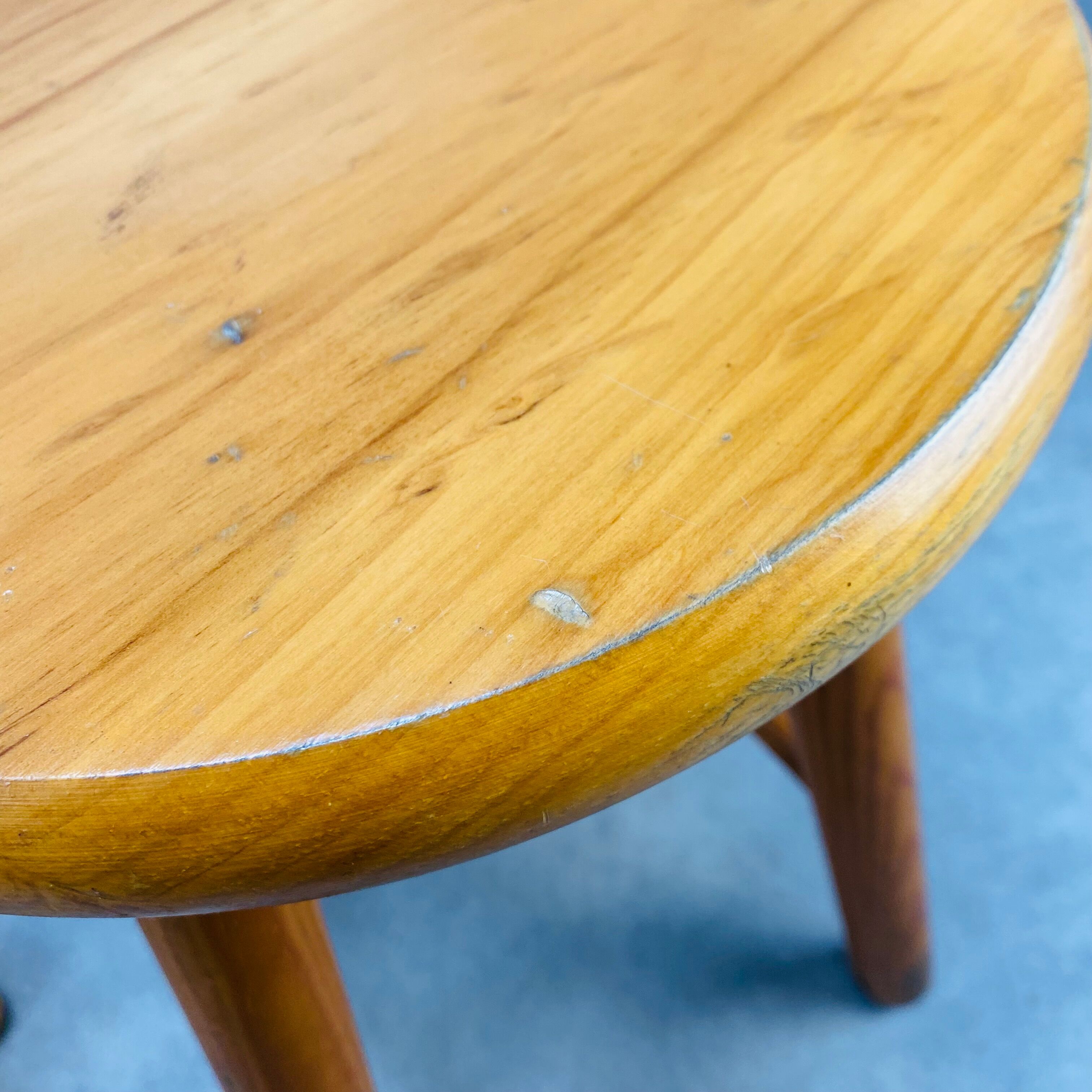 Pair of vintage pine stools