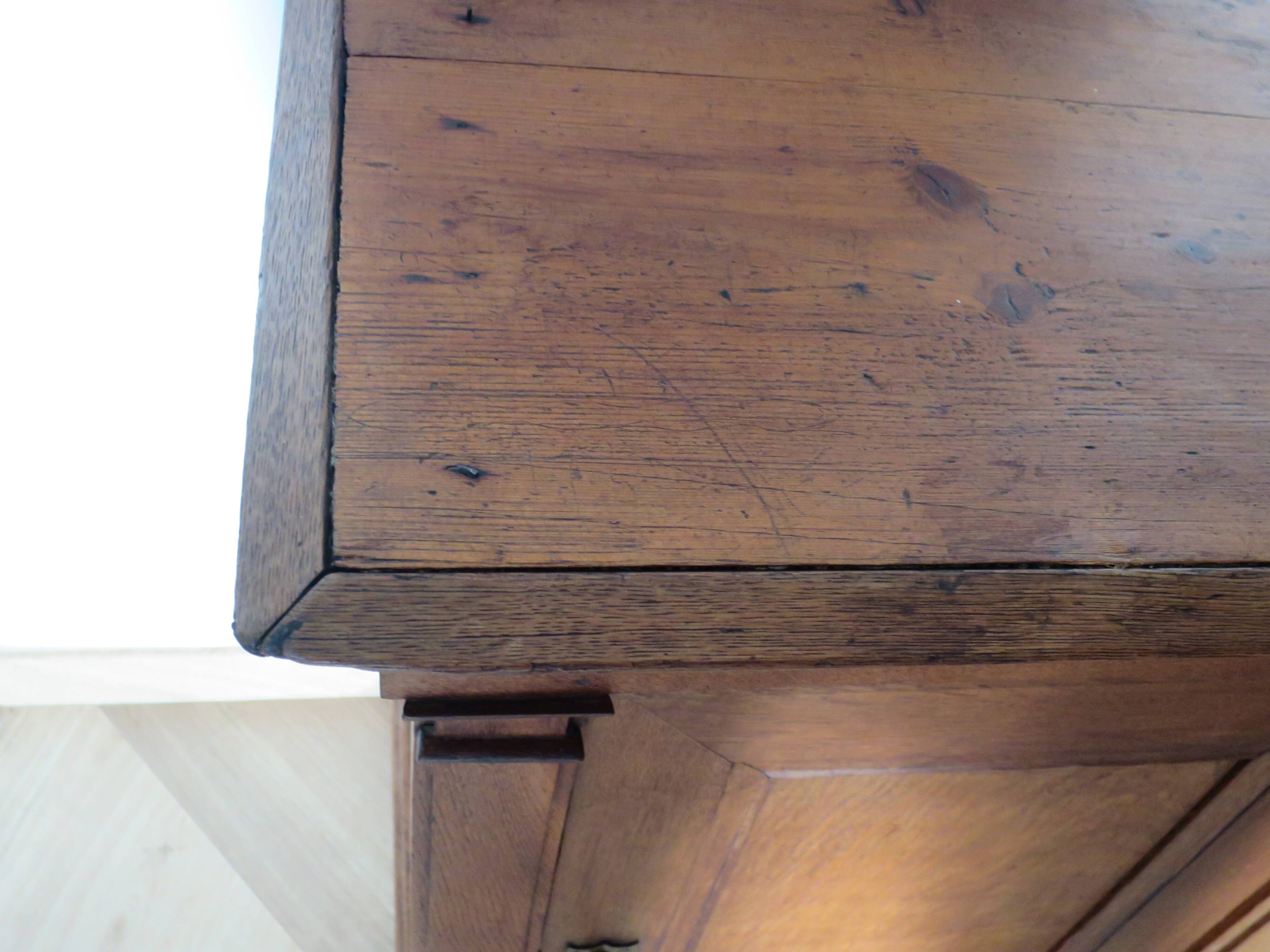 Jam cupboard - small sideboard - light oak stain - Directoire style