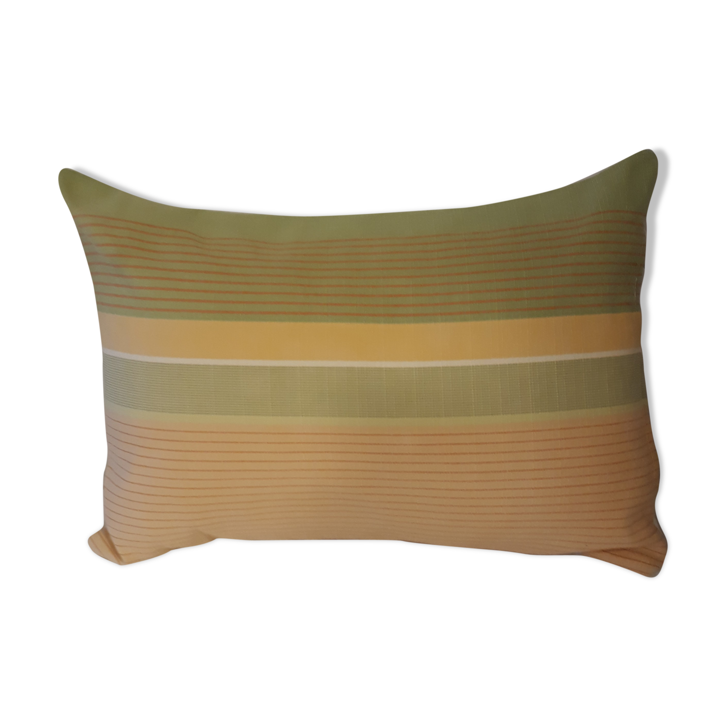 Orange striped cushion