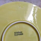 Six vintage Czech ceramic dessert plates