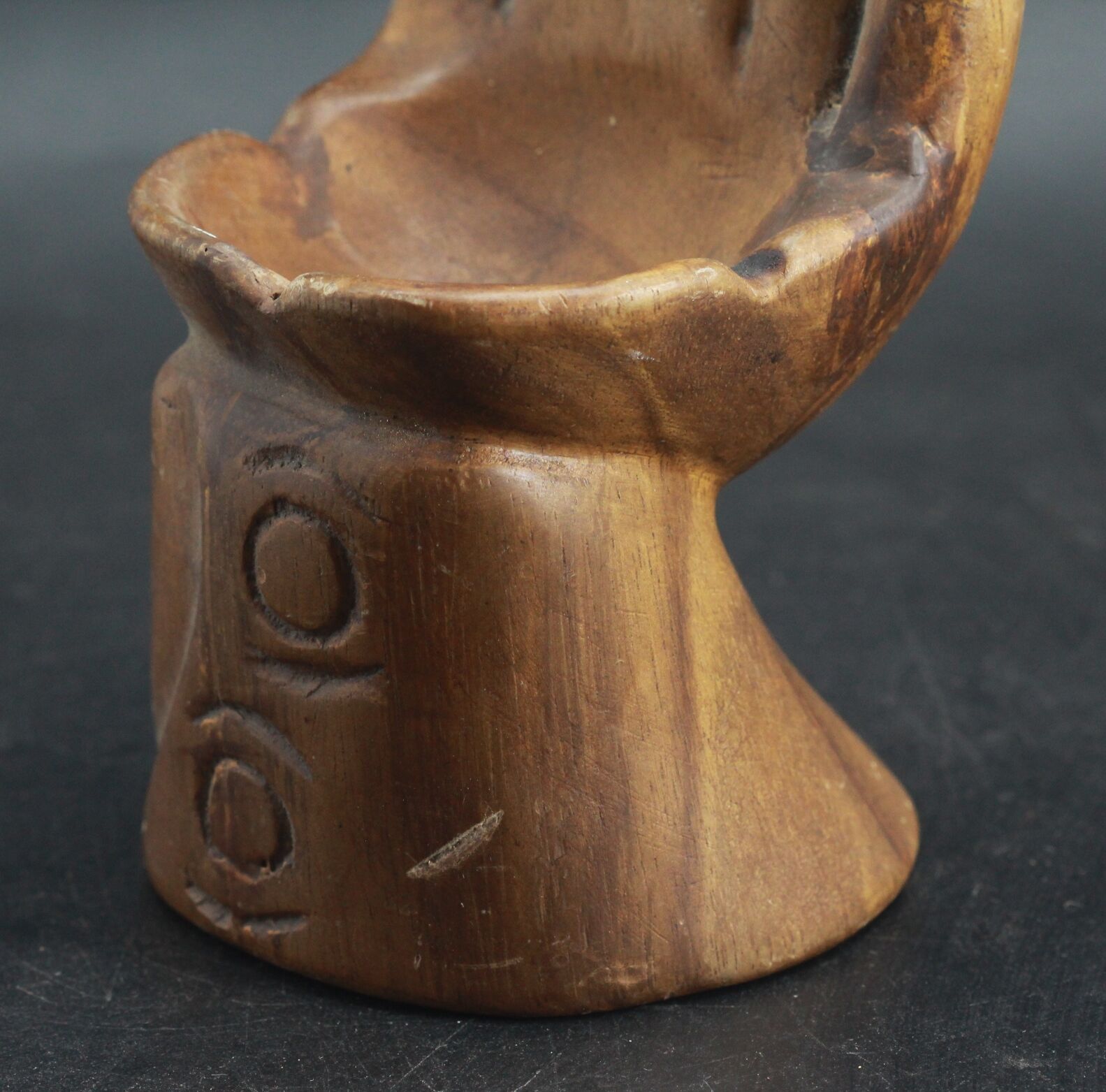 Empty wooden hand pocket