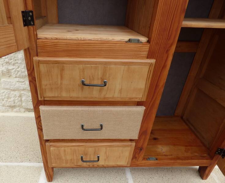 Armoire parisienne 3 tiroirs, 2 portes