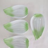 Set of 4 vegetable slip bowls