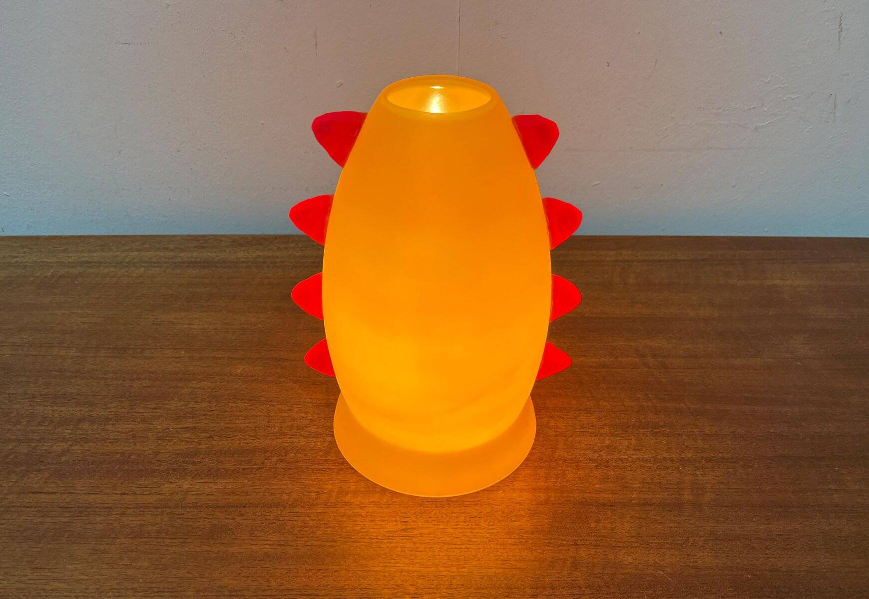 Postmodern glass table lamp from Trait D'Union, 1980s.