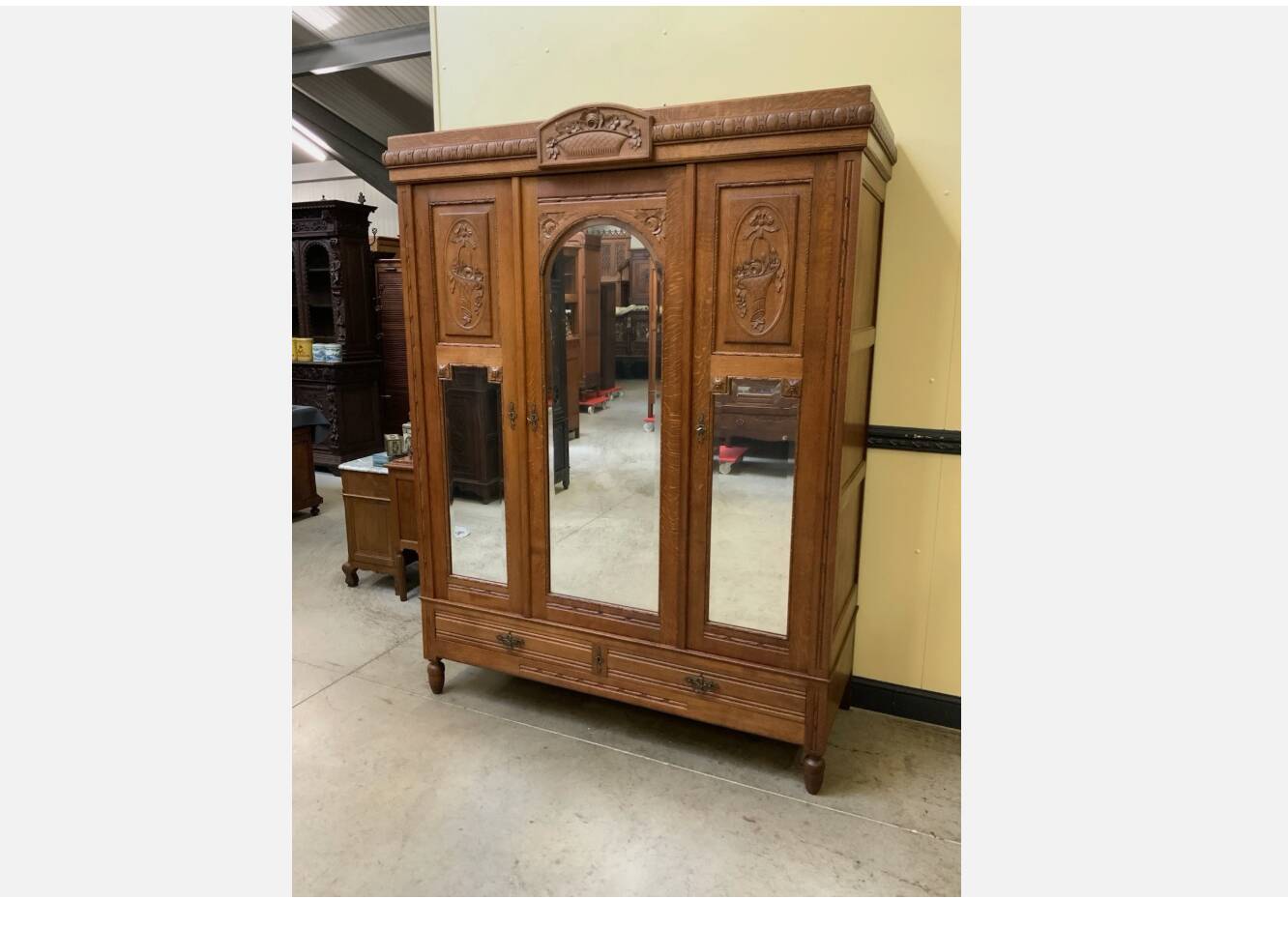 Antique Art Nouveau wardrobe