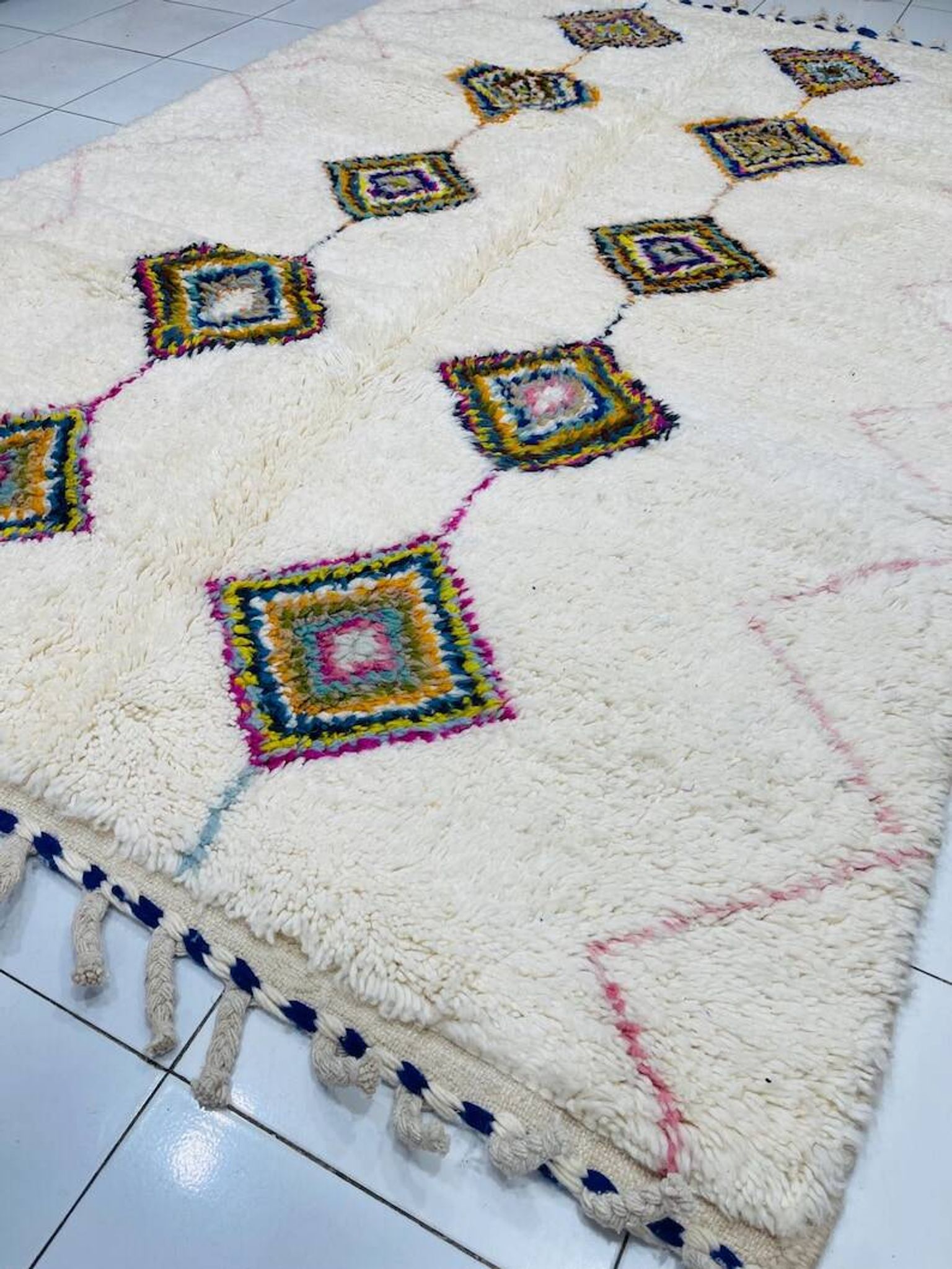 Tapis marocain en laine naturelle 250cmx150cm