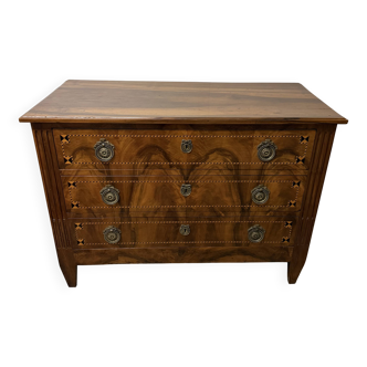 Walnut commode in the Louis XVI style