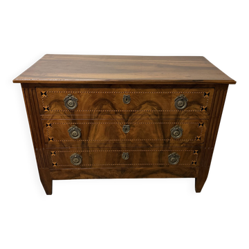 Walnut commode in the Louis XVI style