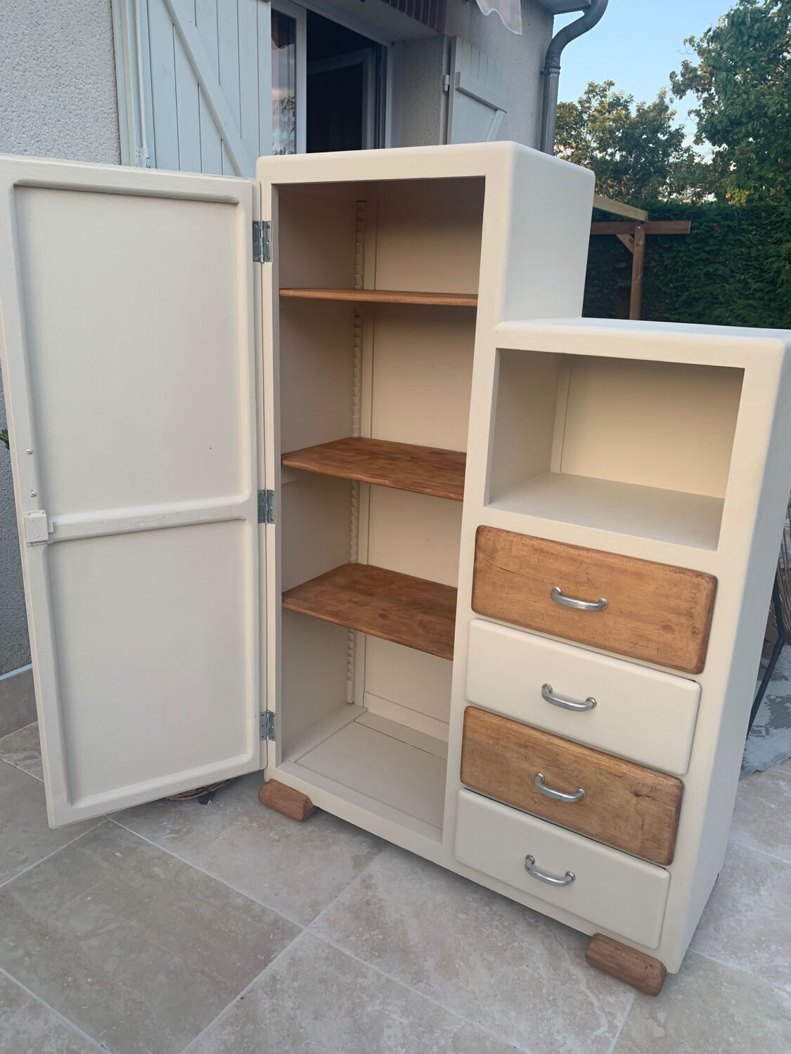 Old asymmetrical cabinet