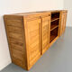 Modular sideboard Ateliers Chauvin solid wood design 70s