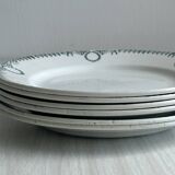 Set of 6 flat ironstone plates