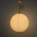 Suspension ball in white opaline 70s