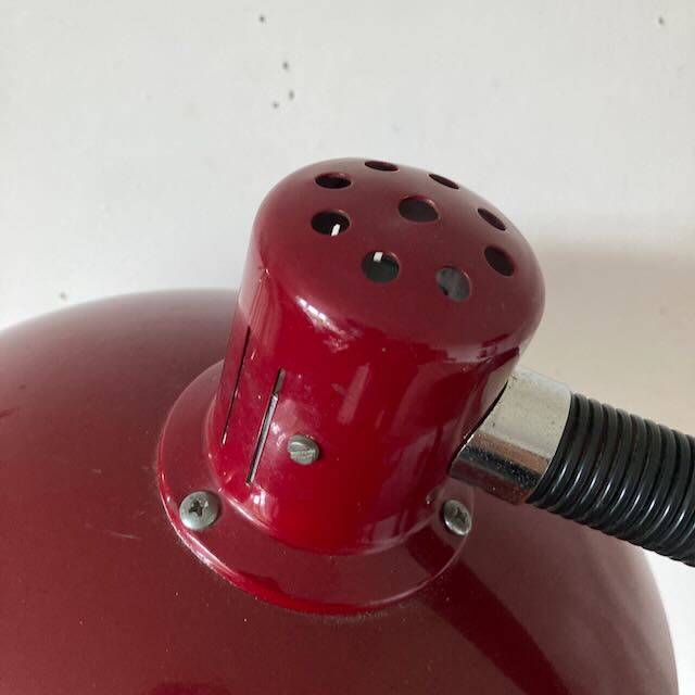 Large burgundy Targetti desk lamp