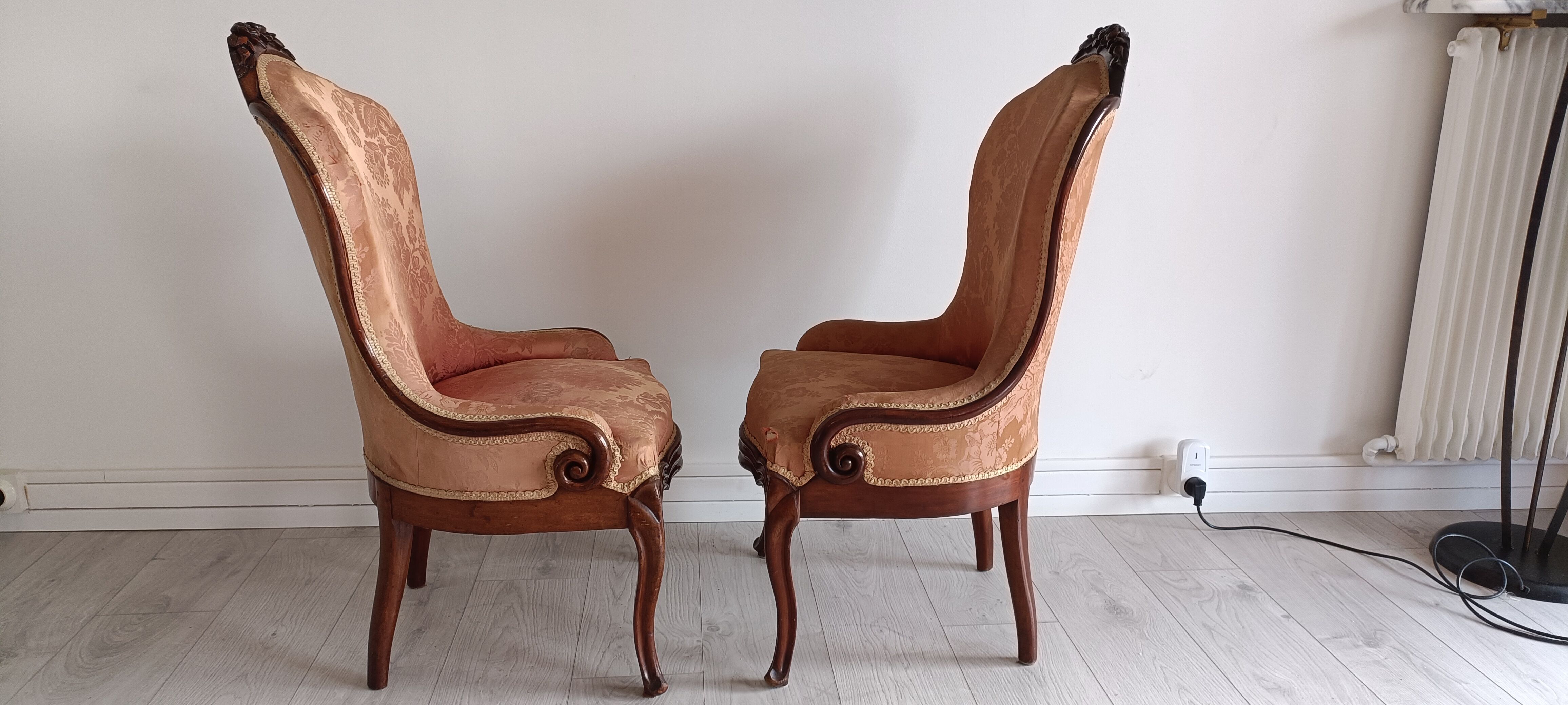 Paire de chaises Louis Philippe acajou