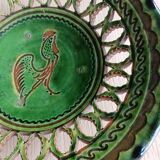 Green earthenware fruit cup