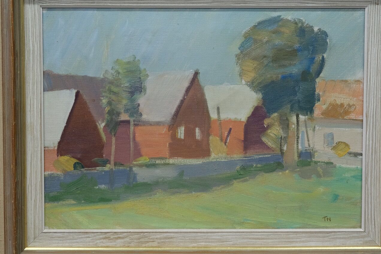 Tage Nilsson ( 1926-1997), Swedish Modern Painting, Oil on Canvas, 1960s, Framed