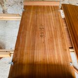 Extendable Scandinavian style dining table with double elongations by Maison Ducau, Circa 1970