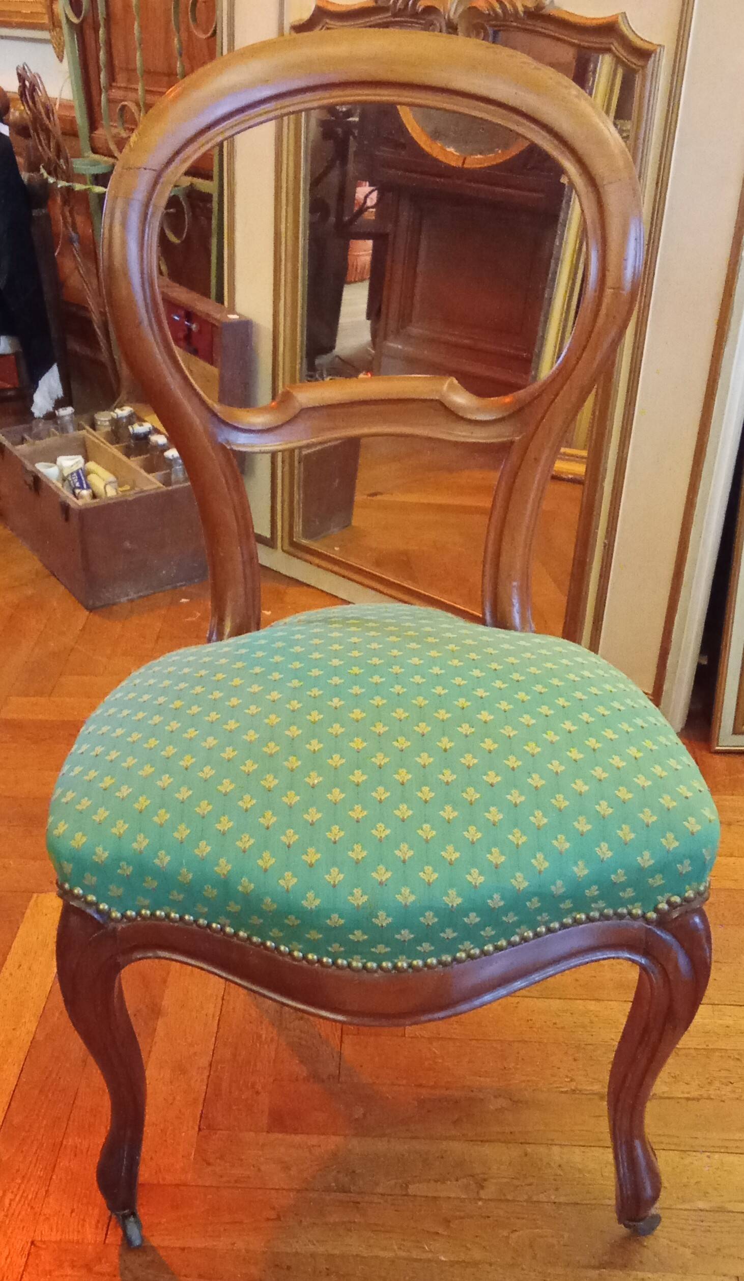 Ancienne banquette et ses deux chaises ancien salon  style Louis XV