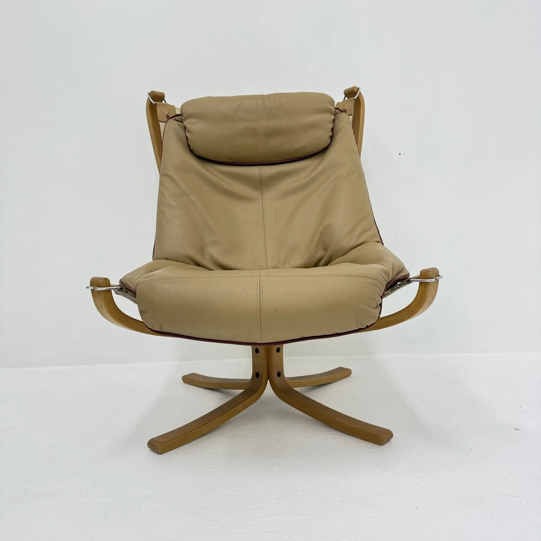 Falcon leather lounge chair by Sigurd Ressel for Vatne Møbler, 1970s