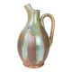 Art Nouveau style carafe in flamed stoneware with blue and brown drips