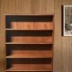 Large vintage midcentury modern wooden bookcase, circa 1970